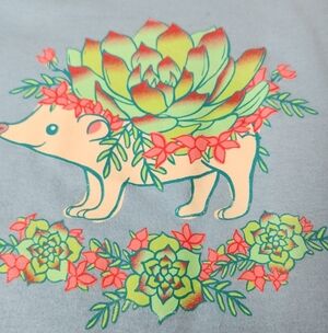 Unisex Blue Aardvark Short Sleeve T-Shirt - L